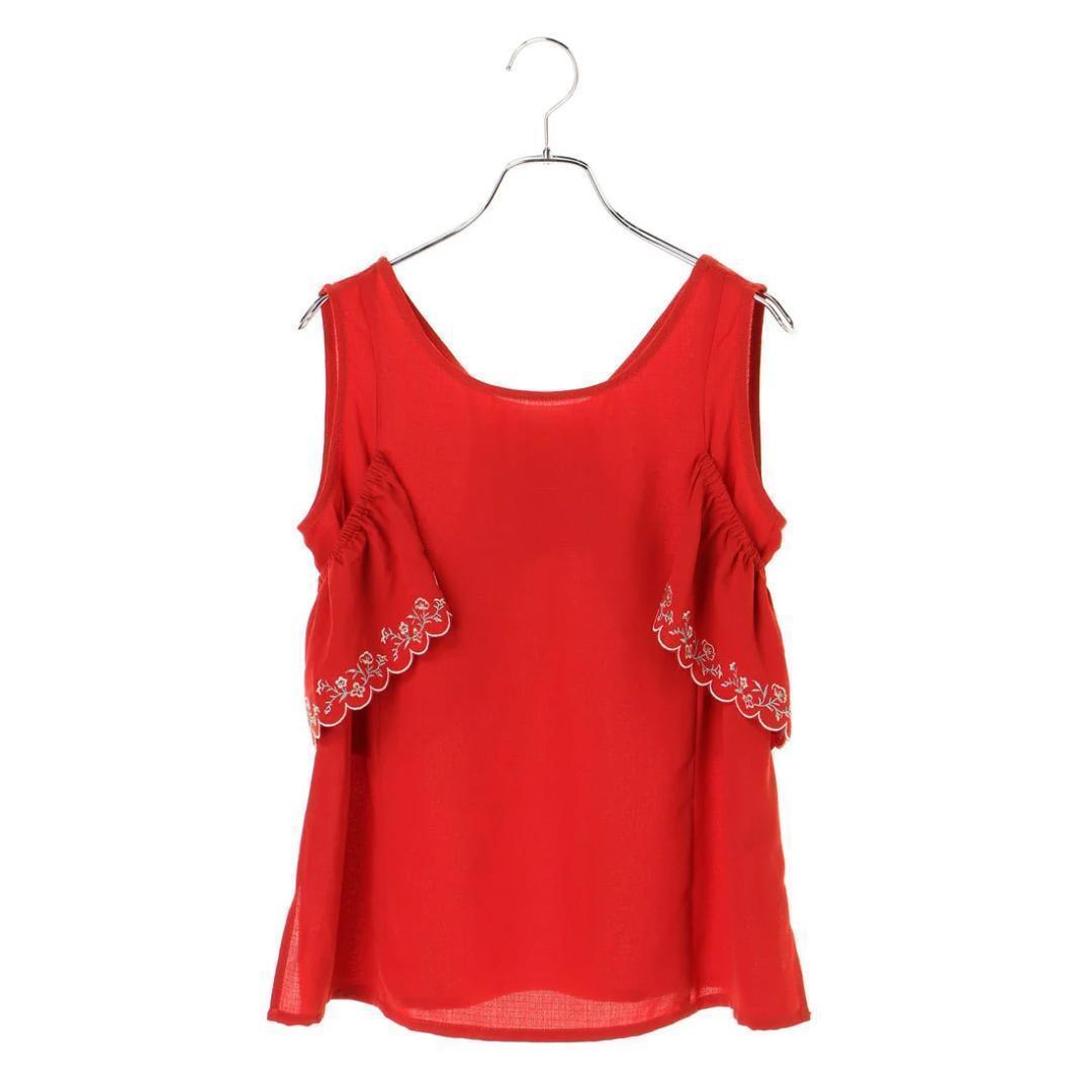 earth music&ecology アースミュージックアンドエコロジー 袖刺繍ノースリーブプルオーバー拍卖