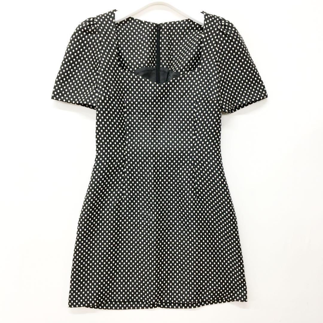 SLY スライ ドット柄ワンピース ブラック拍卖