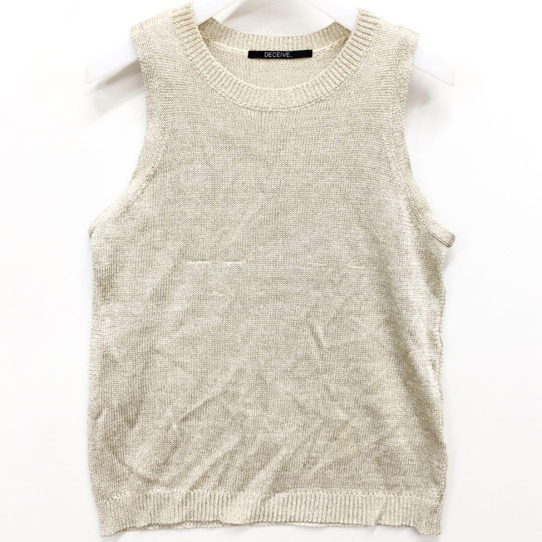 DECEIVE… ディセイブ ノースリーブニット拍卖