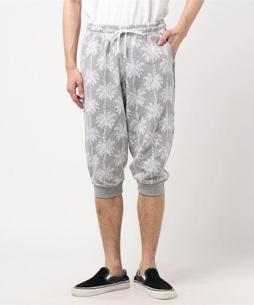 DEAR LAUREL ディアローレル ディアローレル ヤシの木柄 裾リブハーフパンツ拍卖