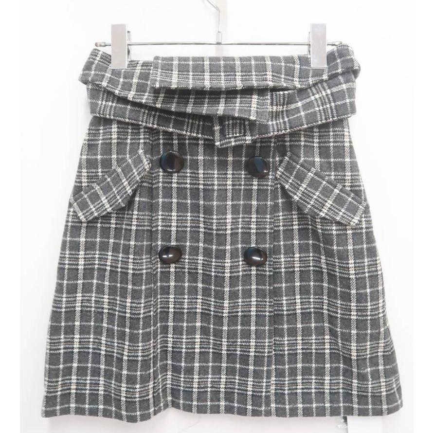 CECIL McBEE セシルマクビー ウエストベルトチェックスカート拍卖