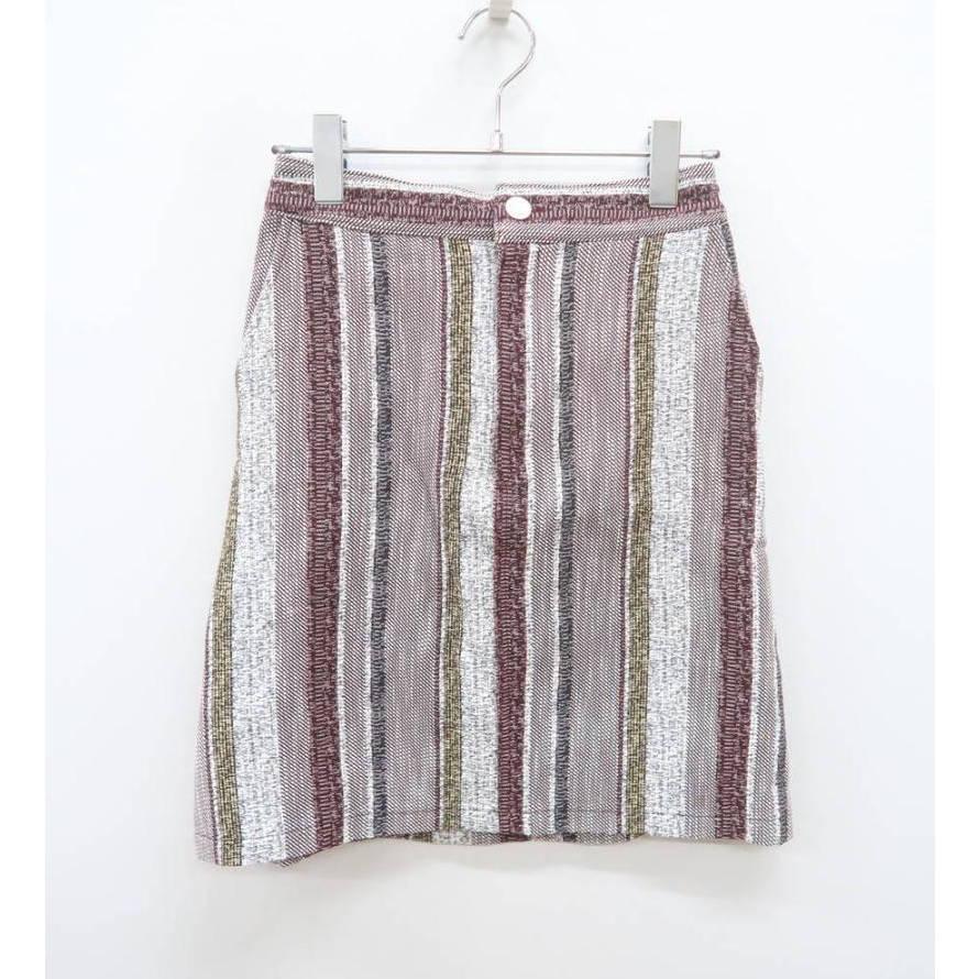 archives アルシーヴ マルチストライプジャガードスカート拍卖