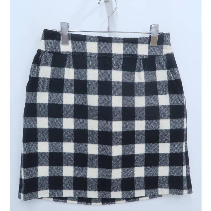 UNITED ARROWS ユナイテッドアローズ ブロックチェックウールスカート拍卖