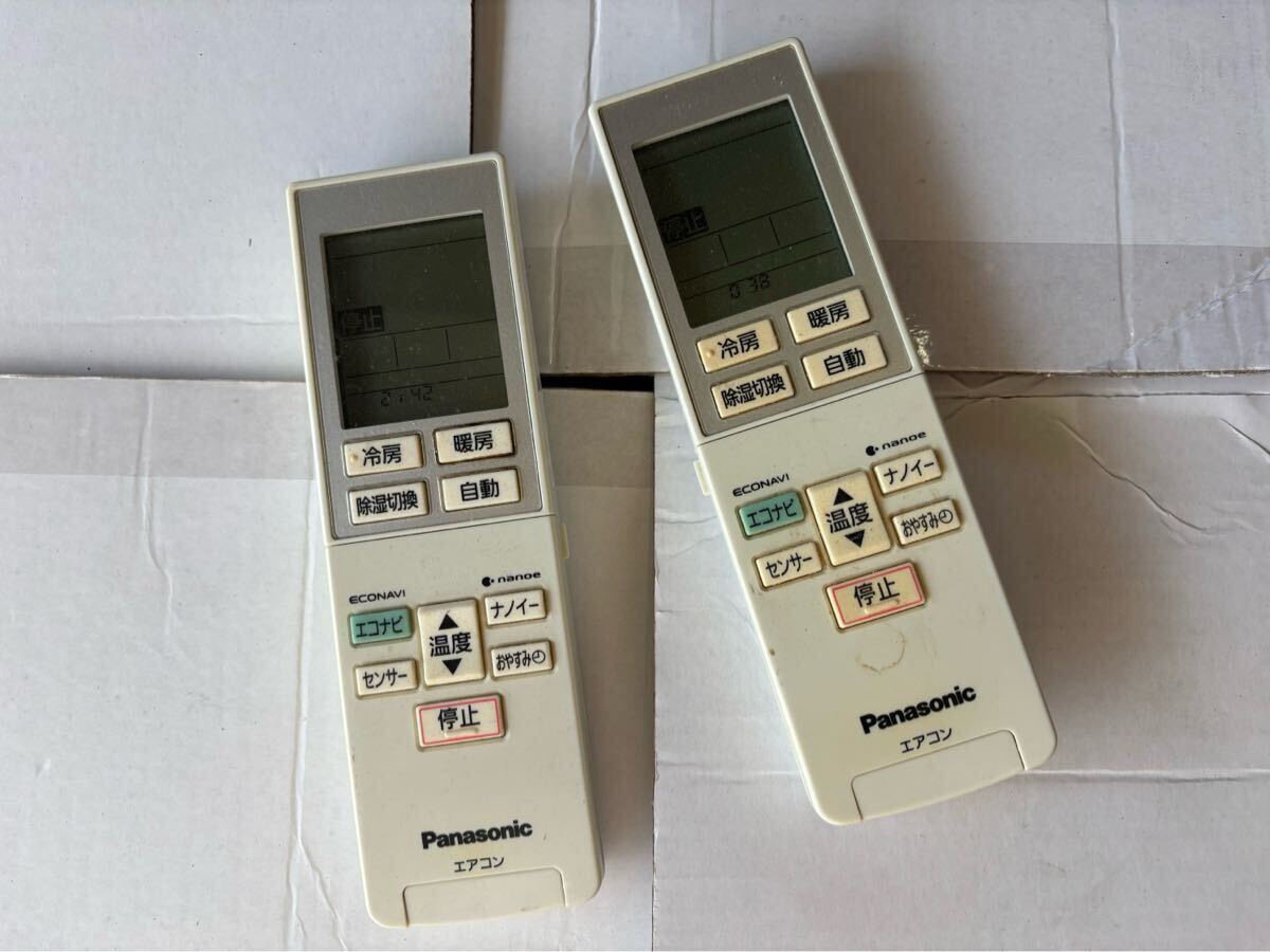 Panasonic エアコン リモコン A75C4437 2個セット エアコン用 パナソニック拍卖