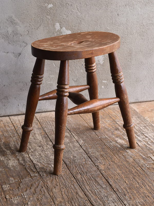 イギリス アンティーク家具 木製スツール  椅子 13279拍卖