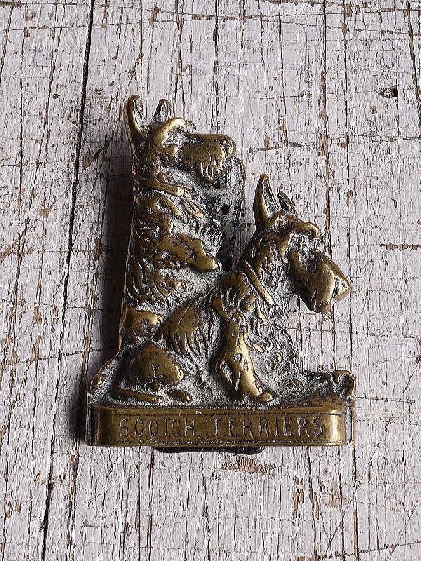 イギリス アンティーク 真鍮製ドアノッカー スコティッシュテリア  13289拍卖