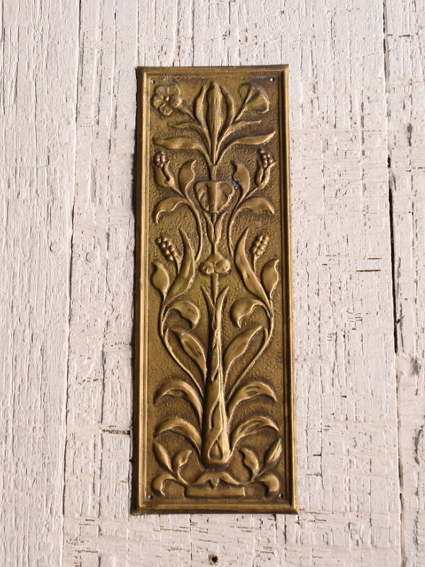 イギリス アンティーク 真鍮フィンガープレート ドアプレート 13302拍卖