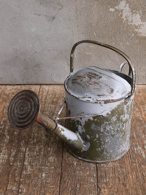 イギリス アンティーク ブリキ製 ジョウロ ガーデニング 13325拍卖