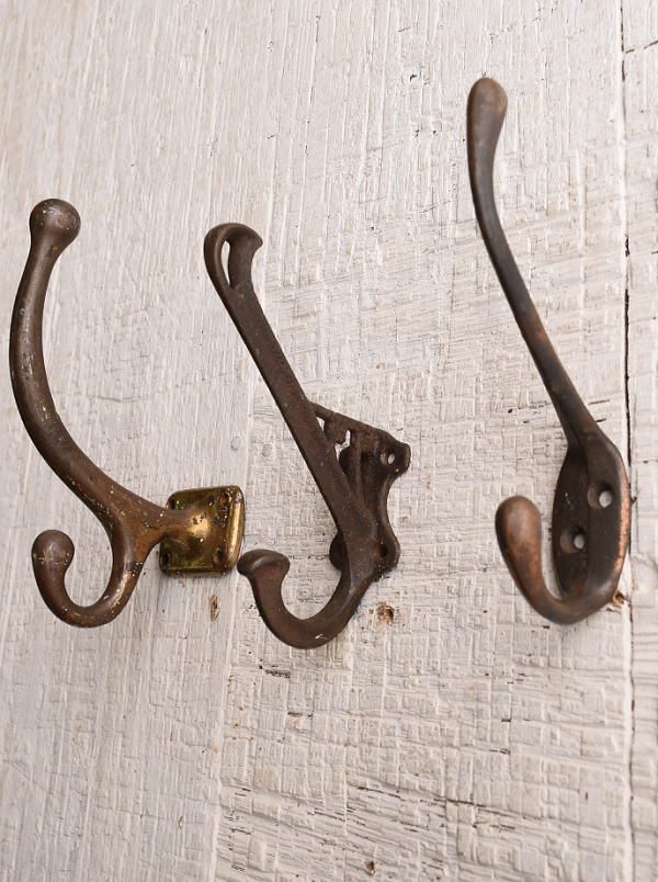 イギリス アンティーク 真鍮製コートフック×3 13305拍卖