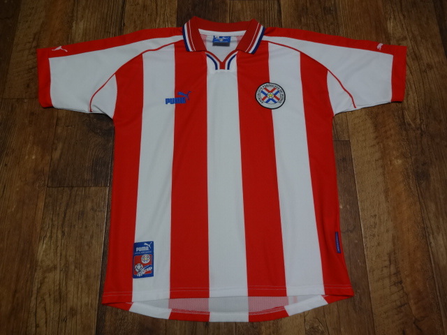 パラグアイ代表 正規品 ユニフォーム シャツ 1999/2000 ホーム Mサイズ 拍卖