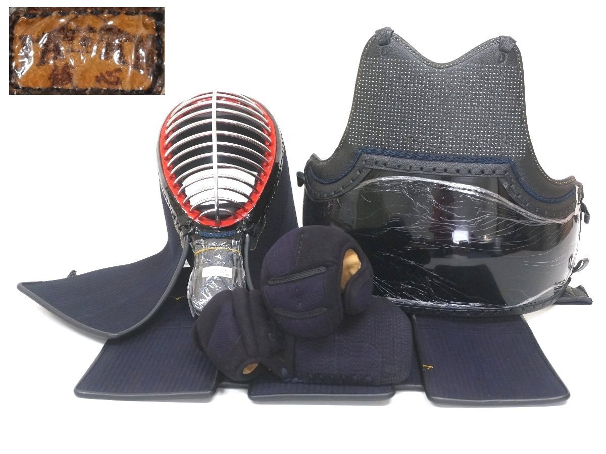 t0889◇防具一式◆中高生・一般155-160cm前後◆鐡心の小手◆初心者◆入門◆つむじ64cm◆7mmミシン刺◆剣道拍卖