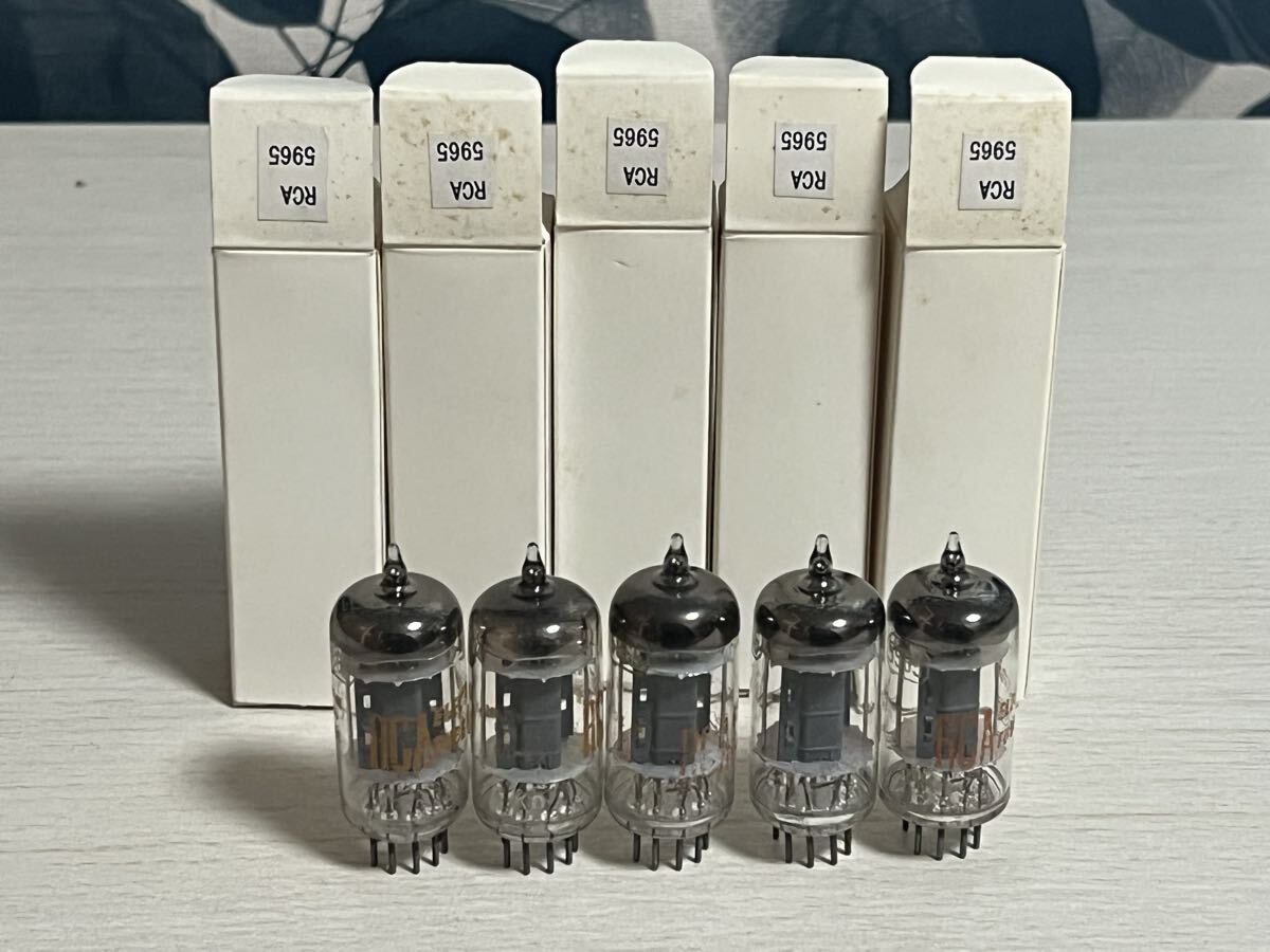 5965 5本 RCA TV-7にて全数試験済 真空管 おそらく未使用に近い 12AT7 12AZ7 特性近い① トリプルマイカ拍卖