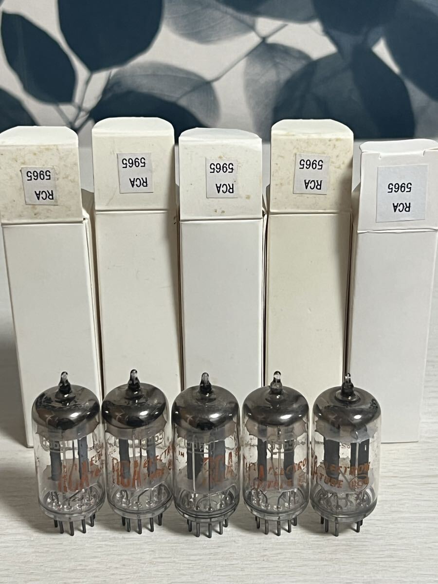 5965 5本 RCA TV-7にて全数試験済 真空管 おそらく未使用に近い 12AT7 12AZ7 特性近い ②拍卖