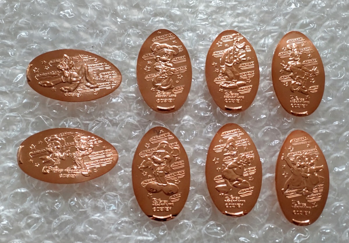 ディズニー リゾートライン限定 スーベニアメダル ミッキー ミニー プルート ドナルド デイジー チップ デール グーフィー拍卖