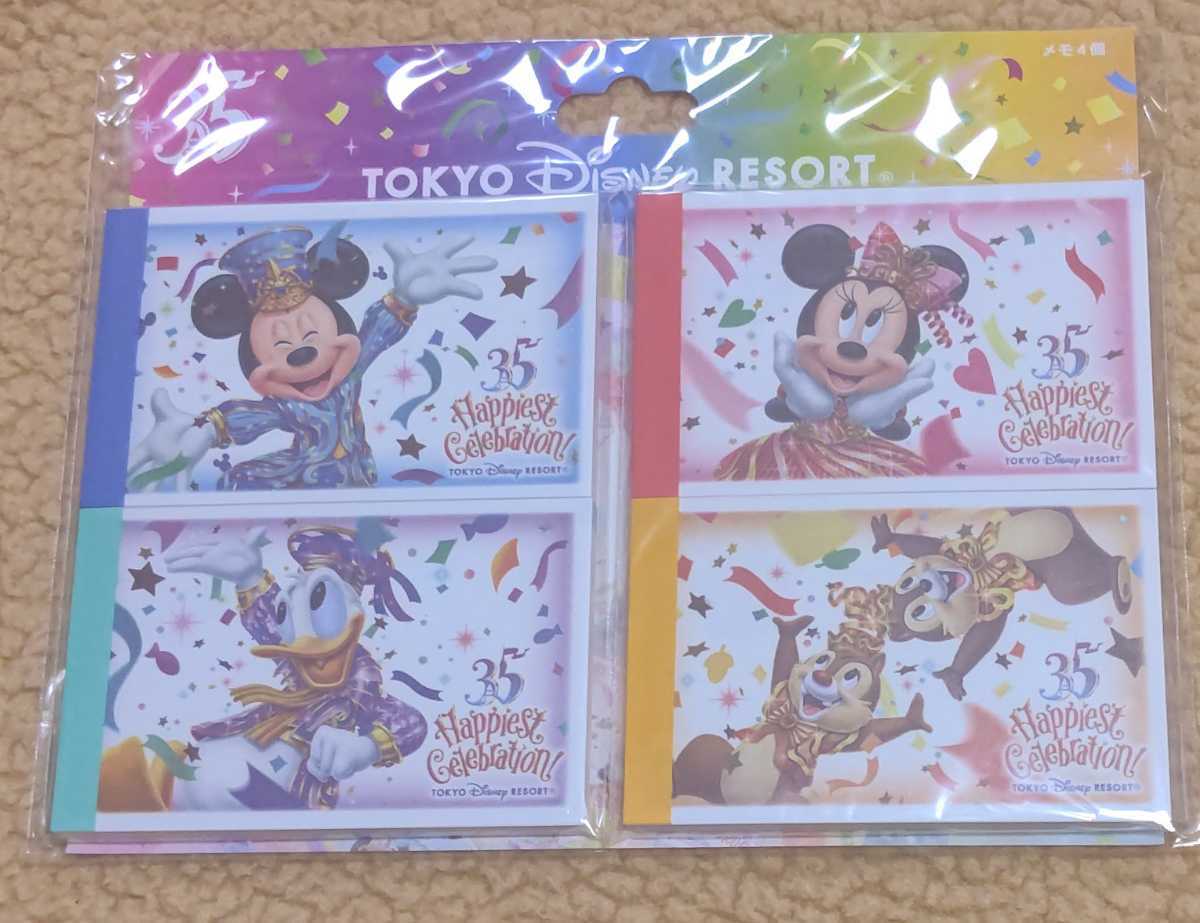 TDR ディズニーランド 35周年 メモ ミッキー ミニー ドナルド チップ デール拍卖