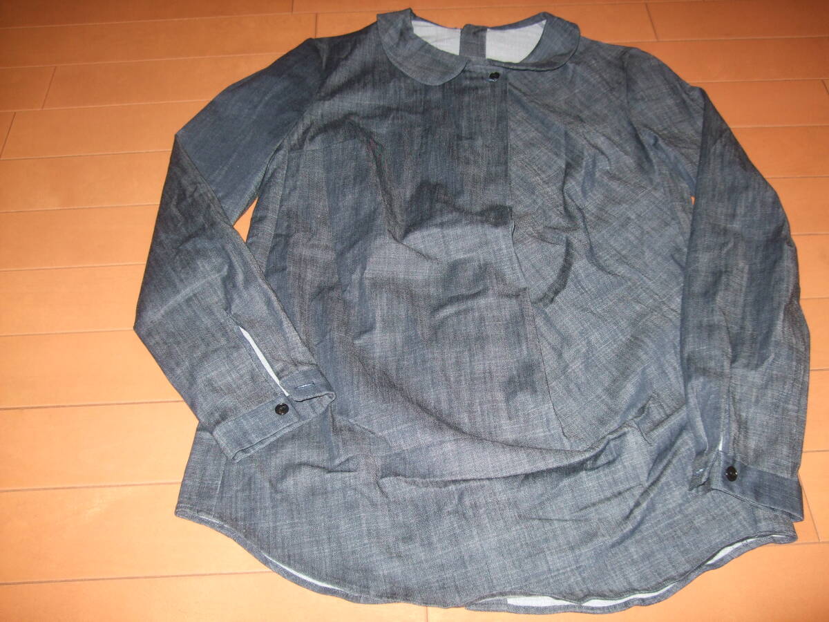 良品送料込即決☆Dahl'ia 襟付デニムトップス☆日本製拍卖
