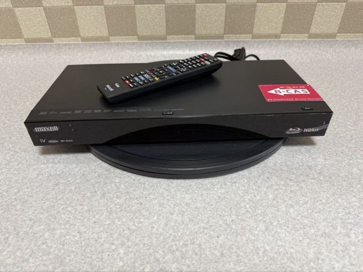 1TB maxell マクセル iV BLUE HDD/BDレコーダー BIV-R1021 2013年製 リモコン付き ※通電確認のみ拍卖
