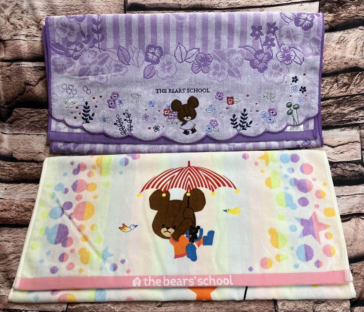 送料無料!人気キャラ【クマのがっこう】丸眞 表シャーリング裏パイル 良品 バスタオル(画像から)1枚2,750が拍卖