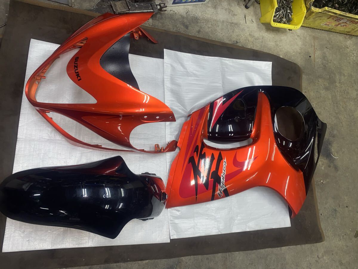 GSX-R 1300 隼 2008 フロントカウル アンダーカウル、フロントフェンダー、 キャンディマックスオレンジ×パールネビュラブラック拍卖