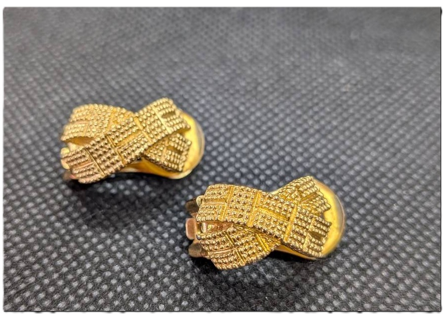 Christian Dior クリスチャンディオール ゴールド クロス 金 イヤリング ヴィンテージ 中古 拍卖