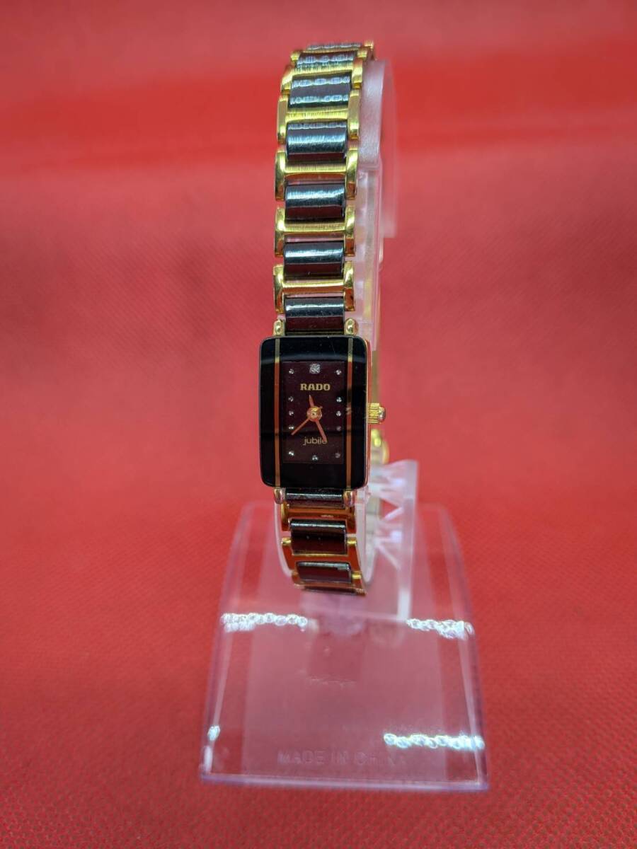 RADO ラドー jubile ジュビリー 120.0281.3 クォーツ/電池切れ/不動 中古 レディース腕時計 アナログ スクエア拍卖