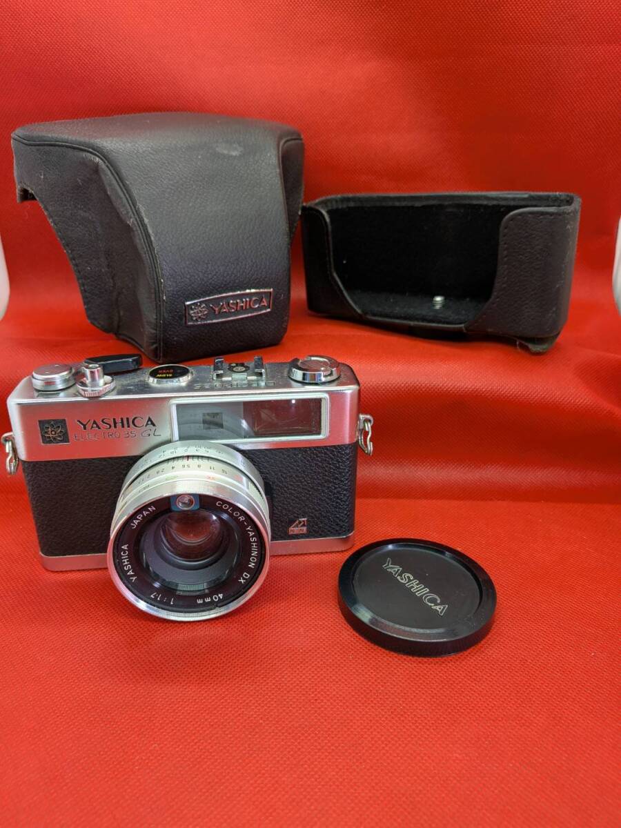 YASHICA ELECTRO 35 GL ヤシカ フィルムカメラ ブラック シルバー 動作未確認 現状品 COLOR-YASHINON DX 40mm 1:1.7拍卖