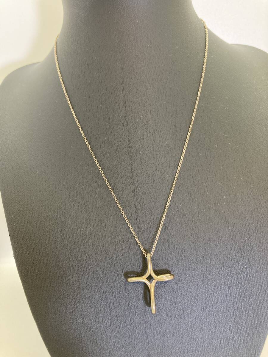 TIFFANY &Co. ティファニー オープンクロス インフィニティ エレサ・ペレッティ ネックレス SILVER 925 シルバー 中古 拍卖