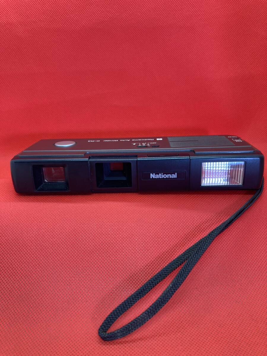 National ナショナル ラジカメ ラジオ フィルムカメラ C-R3/C2160590 ブラック 黒 通電確認のみ 現状品 ジャンク ソフトケース付き拍卖