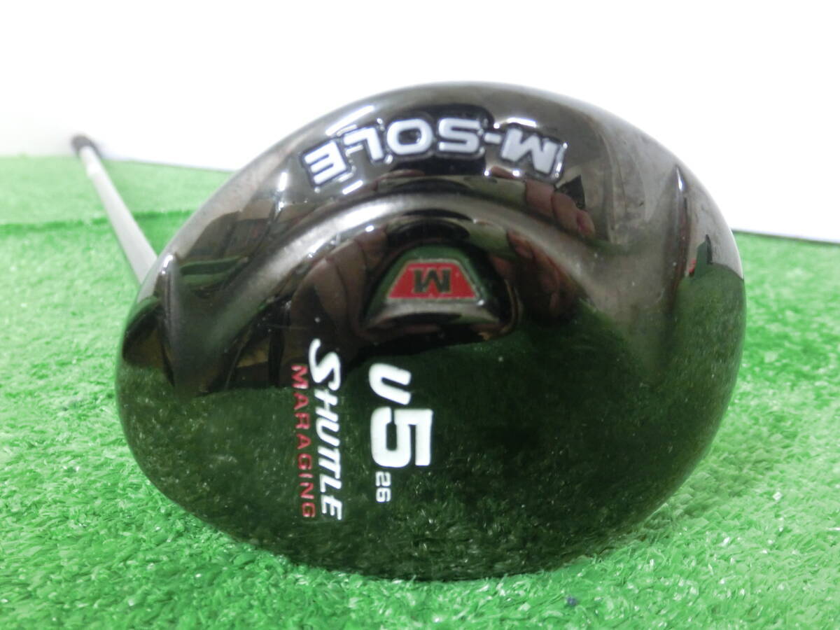 ♪Maruman マルマン SHUTTLE M-SOLE 5U ユーティリティ 26°/純正 シャフト TYPE-UT CARBON NANO TUBE FLEX-R2 J0606♪拍卖