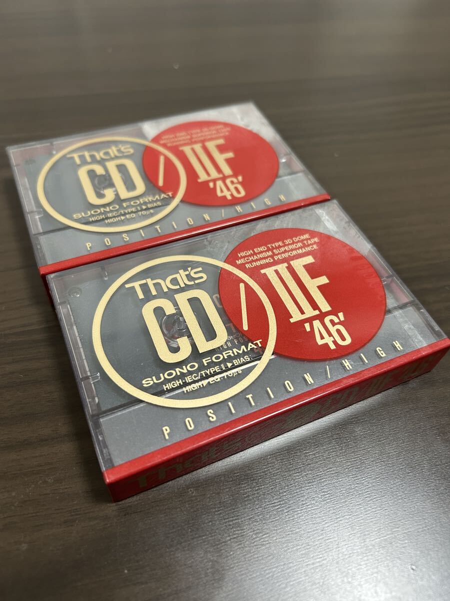 新品未開封 デッドストック 太陽誘電 That's ザッツ CD/ⅡF 46 カセットテープ ハイポジション 2個セット拍卖