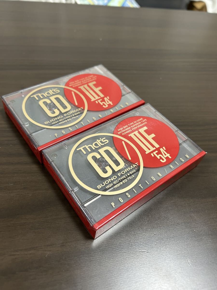 新品未開封 デッドストック 太陽誘電 That's ザッツ CD/ⅡF 54 カセットテープ ハイポジション 2個セット拍卖