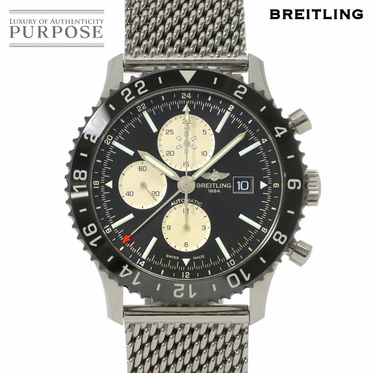 ブライトリング BREITLING クロノライナー クロノグラフ Y24310 メンズ 腕時計 デイト ブラック 自動巻き Chronoliner 90293166拍卖