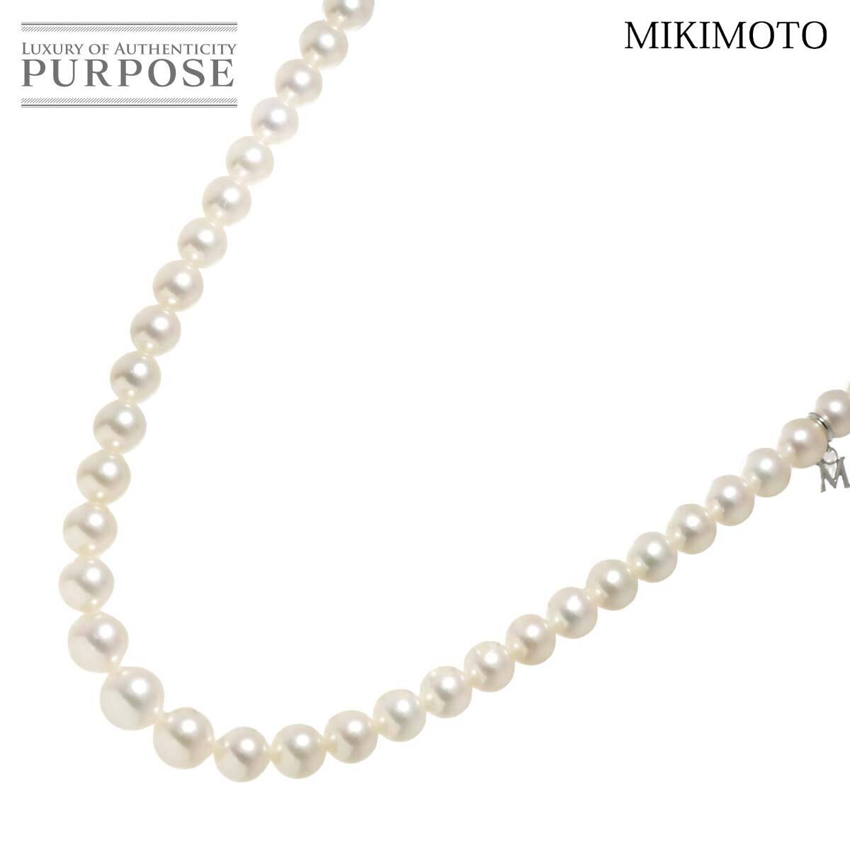 ミキモト MIKIMOTO アコヤ真珠 7.0-6.5mm ネックレス 42cm SV シルバー パール Akoya Pearl Necklace 90293225拍卖