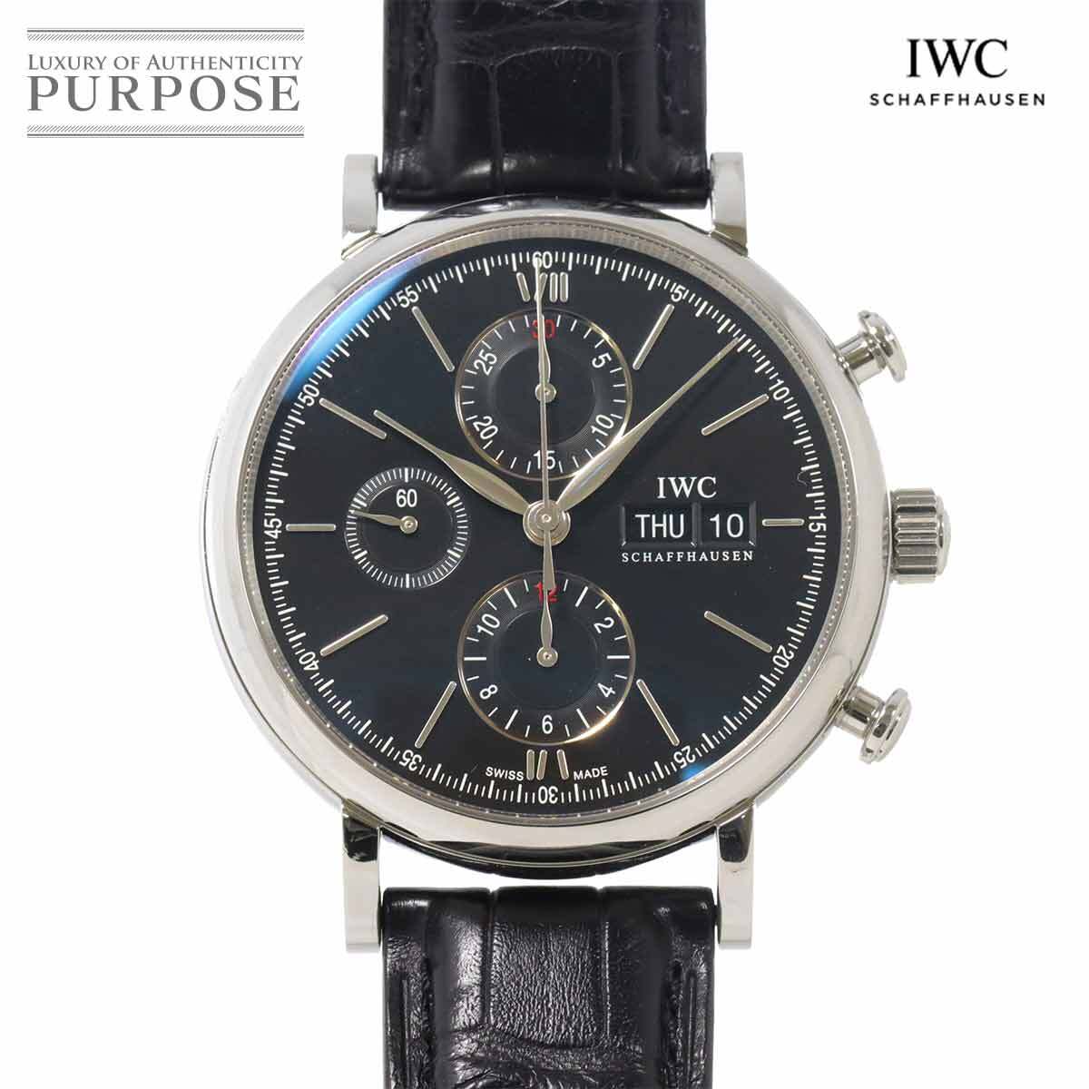 IWC ポートフィノ クロノグラフ IW391008 メンズ 腕時計 デイデイト 自動巻き インターナショナル ウォッチ カンパニー Portofino 90299897拍卖
