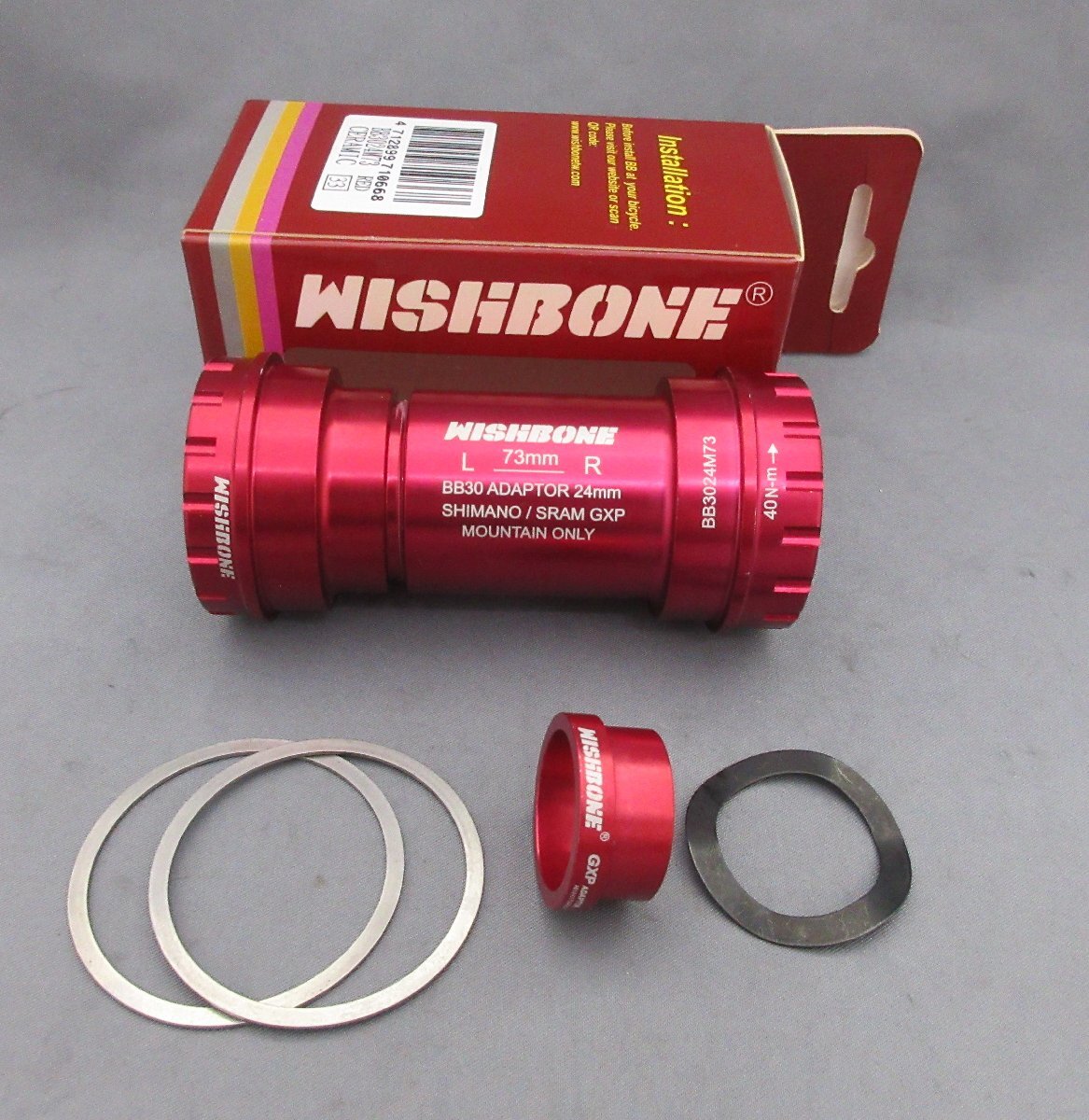 WISHBONE ウィッシュボーン BB3024M73 42mm/73mm ボトムブラケット BB30 シマノMTBクランク用 新品 レターパックプラス送料無料拍卖