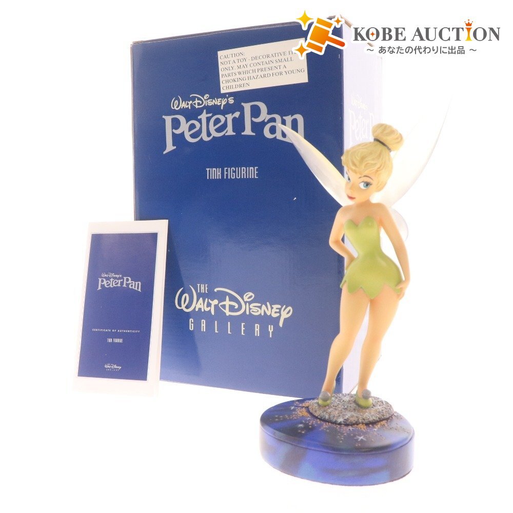 ■ ディズニー フィギュア ティンカーベル 陶器製 アンティーク 小物入れ 付属品付き拍卖