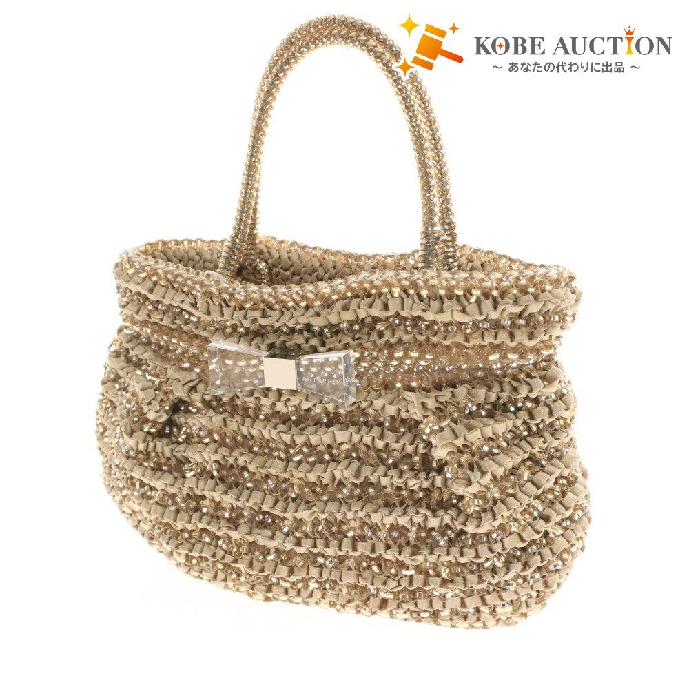 ■ ANTEPRIMA アンテプリマ ハンドバッグ ミニ ショルダーバッグ 鞄 リボン型ロゴ チェーン レディース ゴールド シルバー ベージュ拍卖