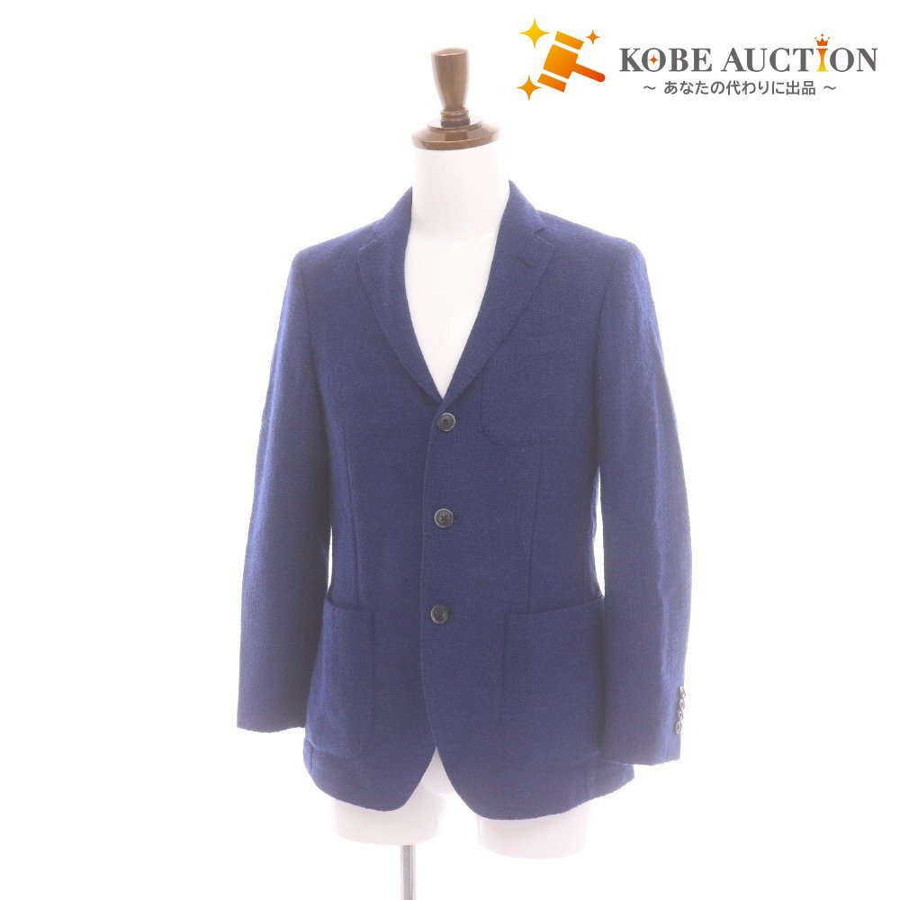 ■ altea アルテア テーラードジャケット 長袖 アウター 襟 フロントボタン イタリア製 メンズ 46 (S~M相当) ブルー系拍卖