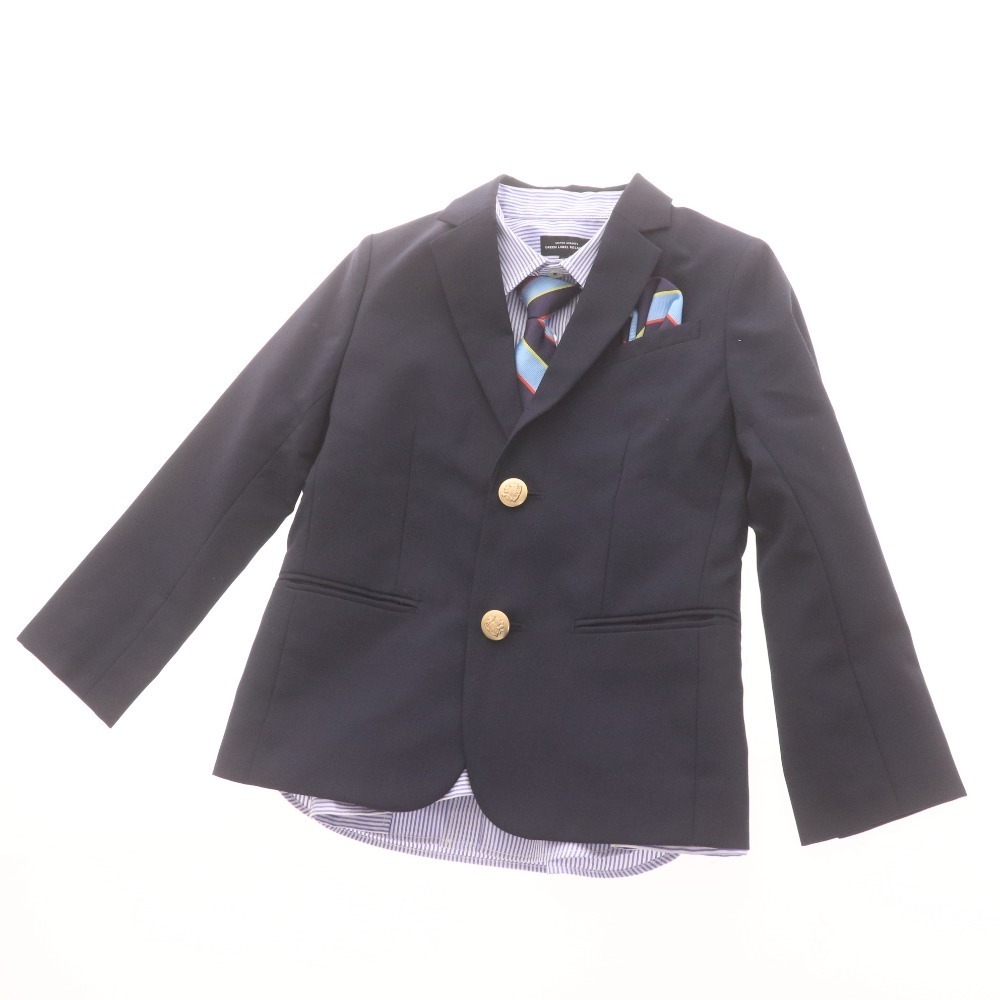 ■ UNITED ARROWS テーラードジャケット カッター/ワイシャツ キッズ 子供用 長袖 トップス・アウター 2点セット メンズ 125 付属品付き拍卖