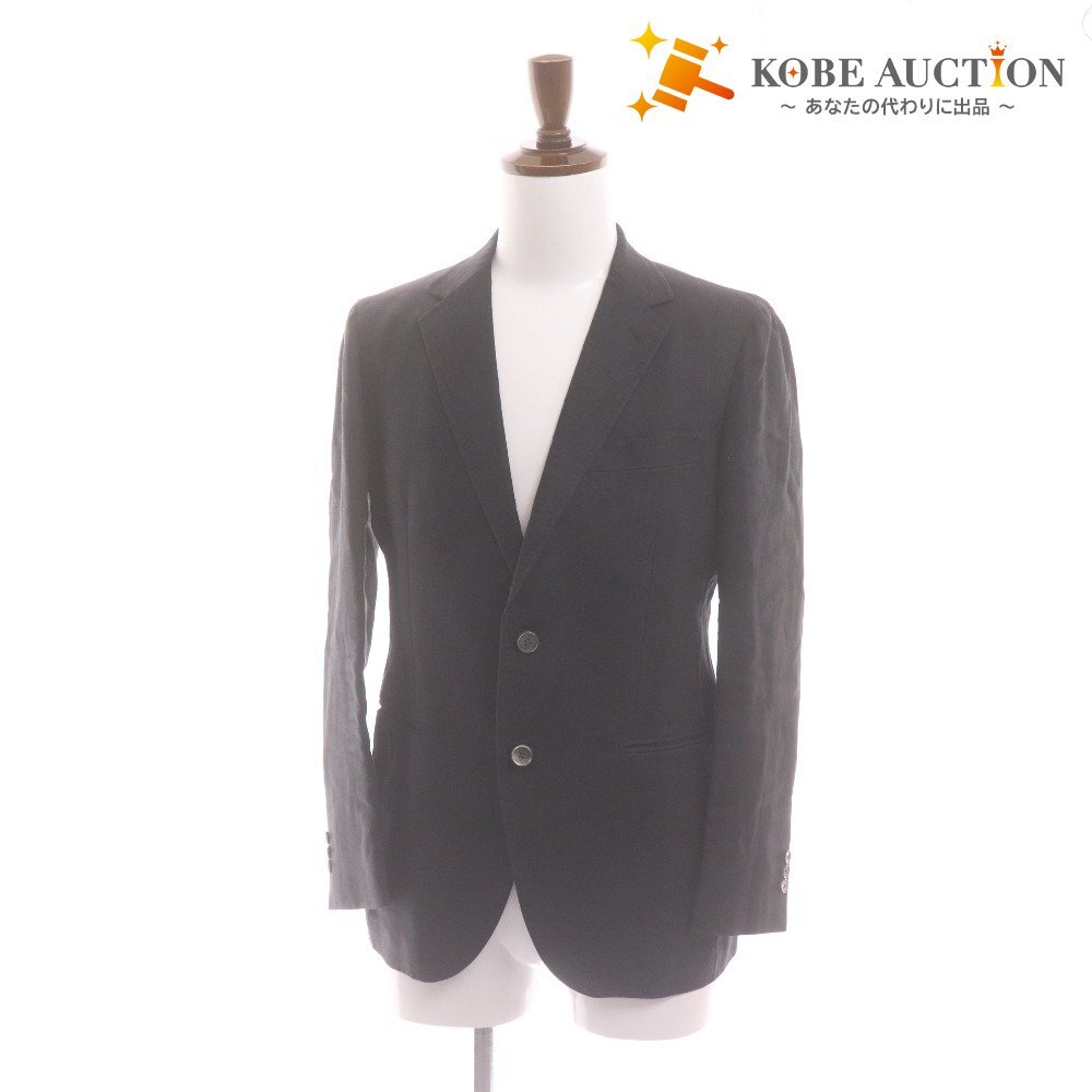 ■ UNITED ARROWS ユナイテッドアローズ テーラードジャケット 長袖 アウター 襟 フロントボタン 胸ポケット メンズ S ダークネイビー拍卖