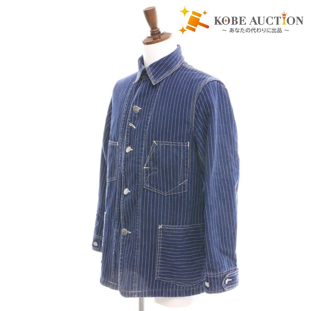 ■ FREEWHEELERS フリーホイーラーズ アイアンオールズ カバーオール デニム ジャケット アウター メンズ ネイビー系拍卖