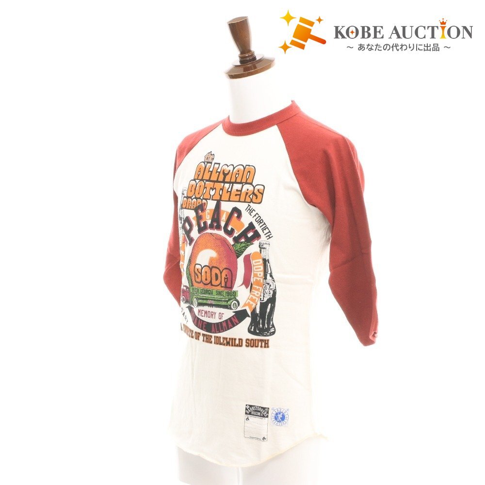 ■ BARNSTORMERS バーンストーマーズ Tシャツ トップス 長袖 丸首 プリント Lot C12-01WH メンズ レディース S ホワイト レッド拍卖