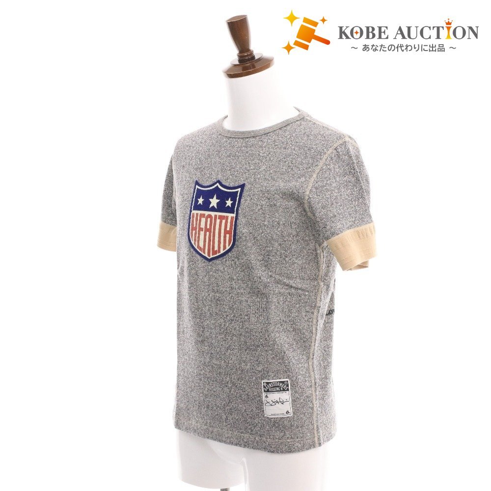 ■ BARNSTORMERS バーンストーマーズ Tシャツ トップス 半袖 丸首パッチ C12-06GYSP メンズ S ダークグレー系拍卖