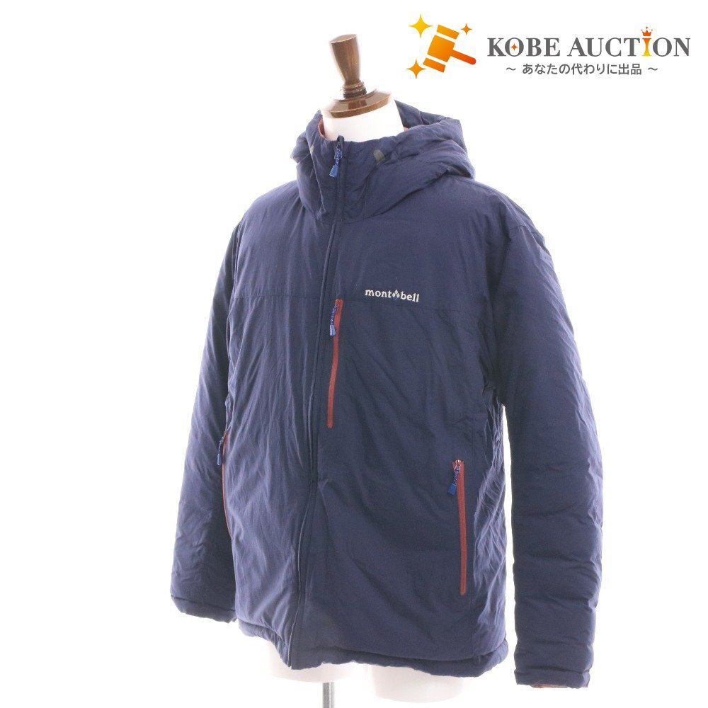 ■ モンベル コロラドパーカー ダウンジャケット ブルゾン アウター リバーシブル メンズ L ネイビー ブラウン拍卖