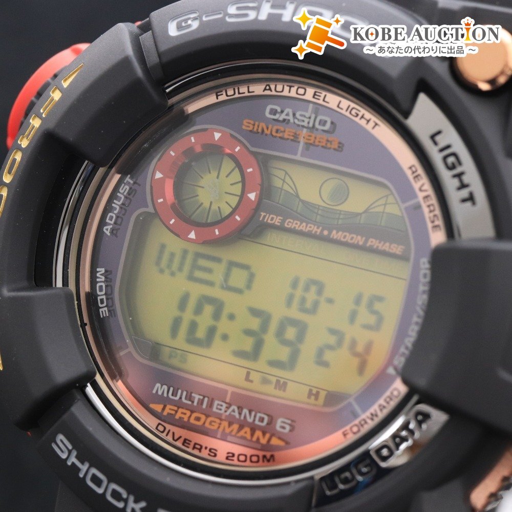 ■ CASIO カシオ 腕時計 G-SHOCK FROGMAN GWF-1035F-1JR 35周年記念限定 ソーラー電波 121g ブラック レッド 付属品付き 未使用拍卖