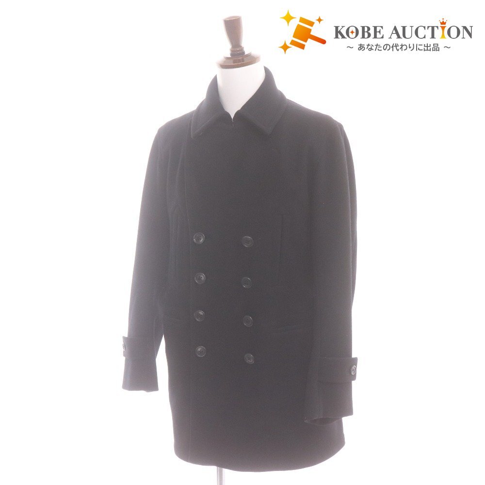 ■ scye サイ Pコート 長袖 1106-73780 トップス 日本製 カシミヤ ウール アウター ジャケット メンズ 40(L相当) ブラック拍卖