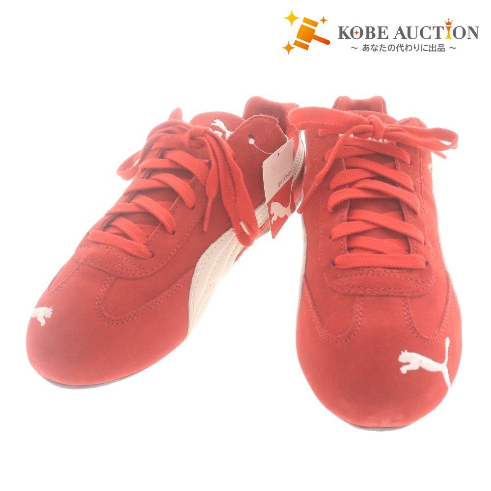 ■ プーマ スニーカー スピードキャット SD 301953 靴 レーシング プーマキャット ゴールドロゴ メンズ 27cm レッド 未使用 付属品付き拍卖