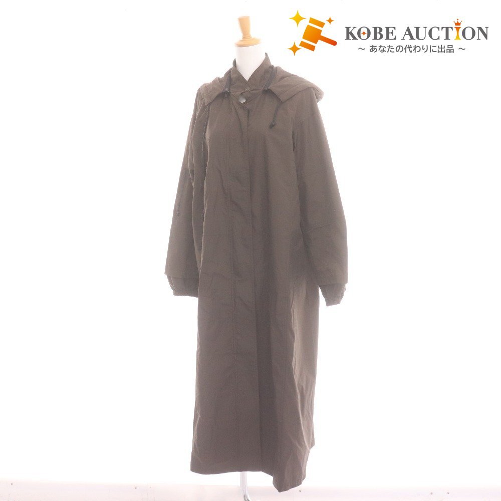 ■ ヒロココシノ トランク TRUNK ロングコート 長袖 RSUAU-71590 トップス ナイロン フード レディース 9(M相当)カーキグレー拍卖