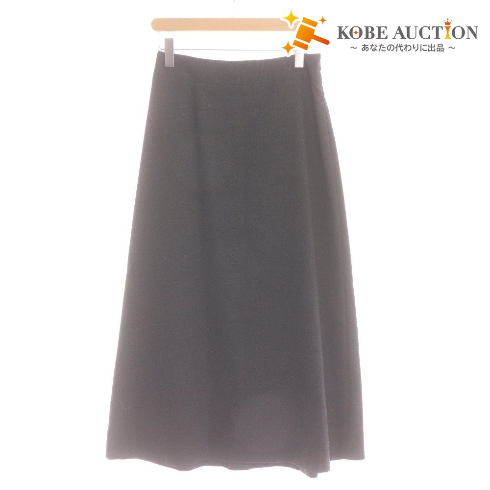 ■ イッセイ ミヤケ ロングスカート IM04FG081 ウール Aライン レディース 3(166~170相当) グレー拍卖