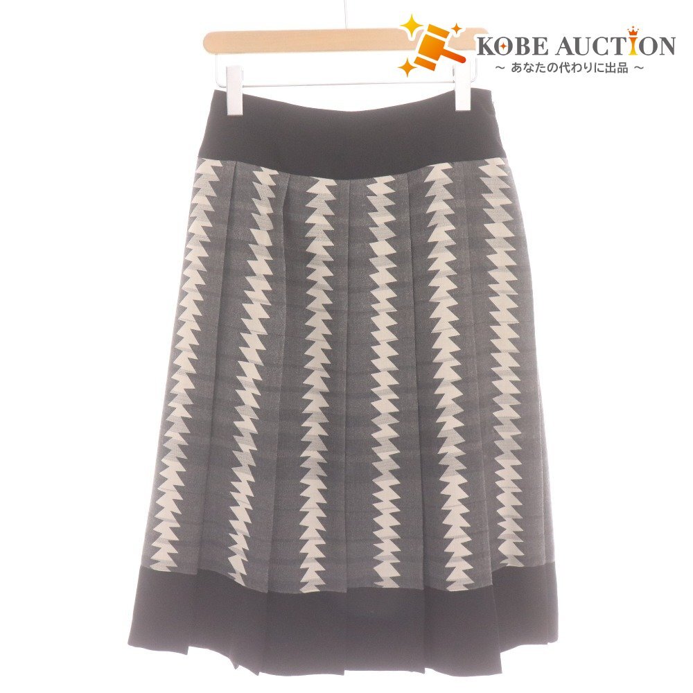 ■ ヒロココシノ トランク プリーツスカート RSHAS-76390 ボトムス ロング レディース 38(M相当)グレー系 未使用拍卖